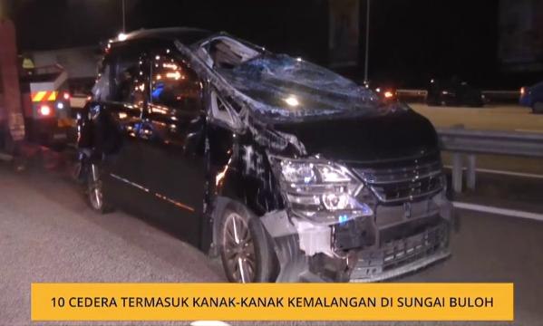 10 cedera termasuk kanak-kanak kemalangan di Sungai Buloh