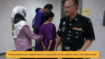 Pramugara dan teman wanita didakwa pecah masuk dan curi kedai dobi
