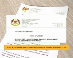 Azmin Ali mengadap Yang di-Pertuan Agong bincang pasca lawatan ke UAE