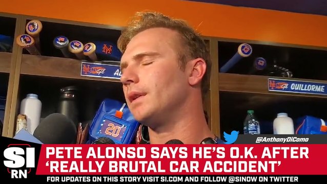 Pete Alonso O.K. After Brutal Car Accident on the Way to Spring Training