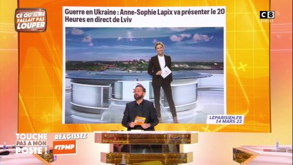 Anne-Sophie Lapix présentera le JT de 20h en direct depuis l'Ukraine