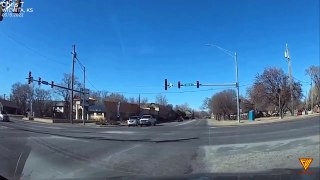 Driver Runs Redlight and Almost Hits Car — WICHITA, KS | Close Call | Caught On Camera | Near Miss
