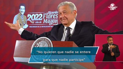 AMLO acusa al INE de ser "antidemocrático" por no promover la revocación de mandato