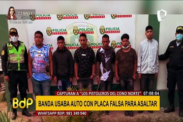 Se creían invencibles en Lima Norte: cae banda que asaltaba desde auto con placa falsa