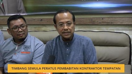 Timbang semula peratus pembabitan kontraktor tempatan
