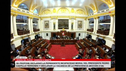 Congresso do Peru aceita debater pedido de destituição do presidente Castillo