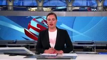 Rus televizyon kanalında canlı yayın sırasında 