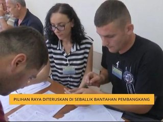 Pilihan raya diteruskan di sebalik bantahan pembangkang