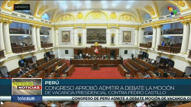 teleSUR Noticias 17:30 14-03: Congreso peruano aprueba debate de moción de vacancia