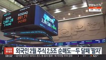 외국인 2월 주식 2.5조 순매도…두 달째 '팔자'