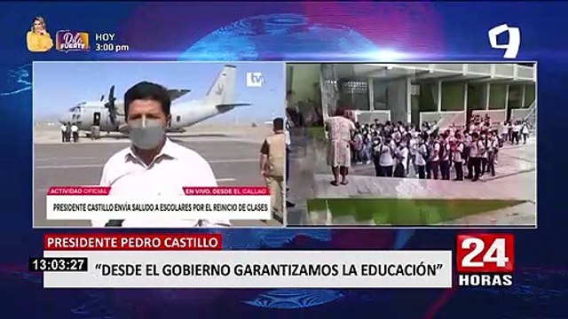 Pedro Castillo sobre el retorno a las clases presenciales: “Desde el Gobierno garantizamos la educación”