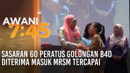 Sasaran 60 peratus golongan B40 diterima masuk MRSM tercapai