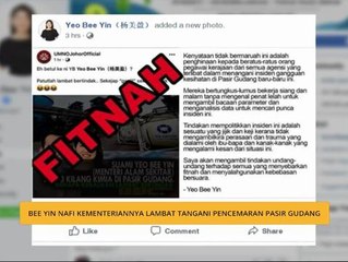 Bee Yin nafi kementeriannya lambat tangani pencemaran Pasir Gudang