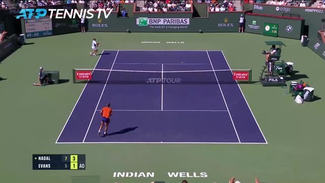 Nadal overcomes slow start to see off Evans