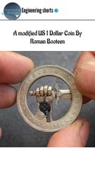 A modified US 1 Dollar Coin By Roman Booteen