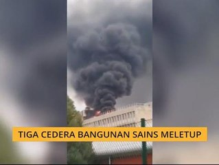 Tiga cedera bangunan sains meletup