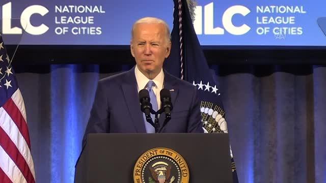 WASHINGTON - ABD Başkanı Biden, Ulusal Şehirler Birliği konferansında konuştu