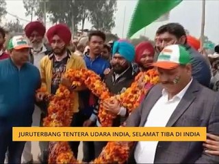 Juruterbang tentera udara India, selamat tiba di India