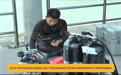 Alat pengesan dasar laut digunakan kesan kenderaan terhumban