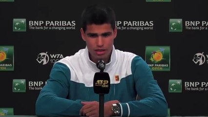 ATP - Indian Wells 2022 - Carlos Alcaraz : "It will a match fun against Gaël Monfils !"