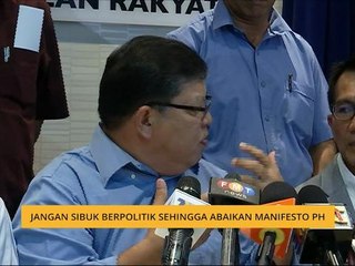 Jangan sibuk berpolitik sehingga abaikan Manifesto PH