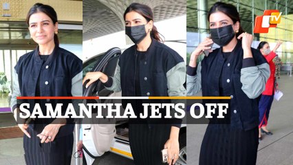 ‘Pushpa’ Star Samantha Flaunts Her Casual Style At Mumbai Airport