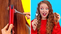 AWESOME HAIR TRICKS AND HACKS Cool And Easy Hair Ideas For Girls by 123 GO!