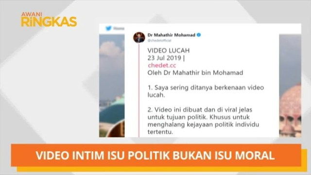 AWANI Ringkas: Video intim isu politik bukan isu moral & Bursa Malaysia dibuka tinggi
