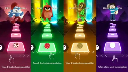 The Smurfs - Angry Birds - Madagascar - Minecraft | Tiles Hop