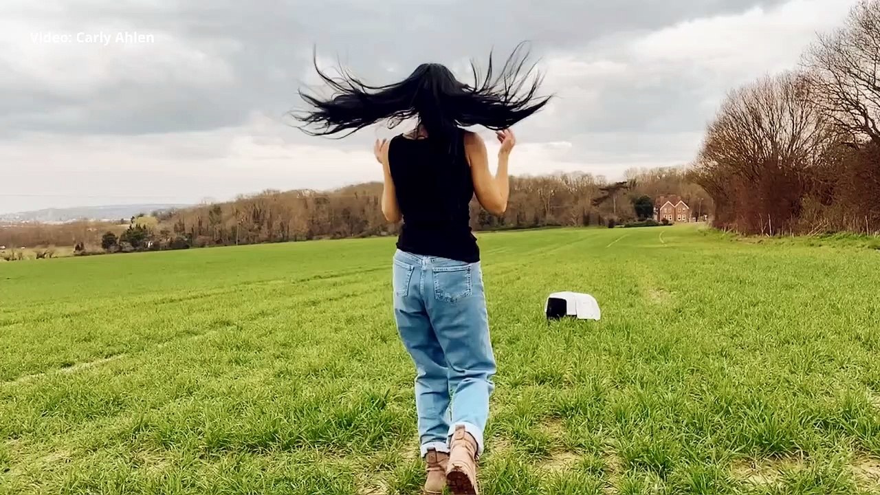 Carly Ahlen released a sparrowhawk back into the wild near Upnor, after it was injured on St Mary's Island