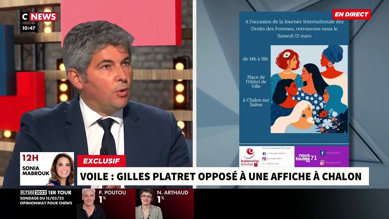 Voile - Gilles Platret en colère après la décision du Conseil d’Etat d’autoriser une affiche à Chalon: "Il est infiltré par l'entrisme islamiste" - VIDEO