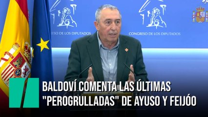Baldoví comenta las últimas "perogrulladas" de Ayuso y Feijóo