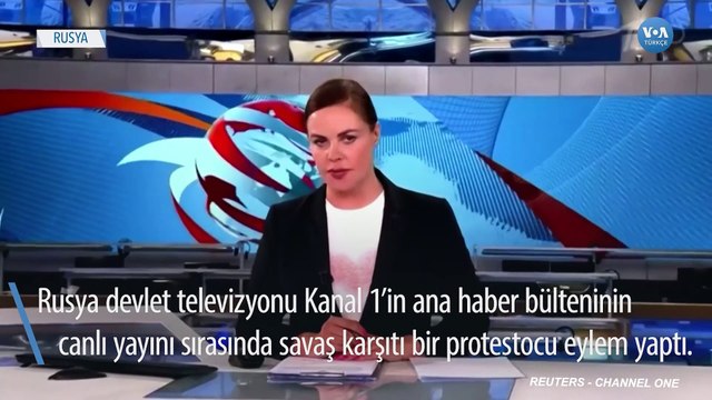 Rusya’da Canlı Yayın Sırasında Savaş Karşıtı Protesto