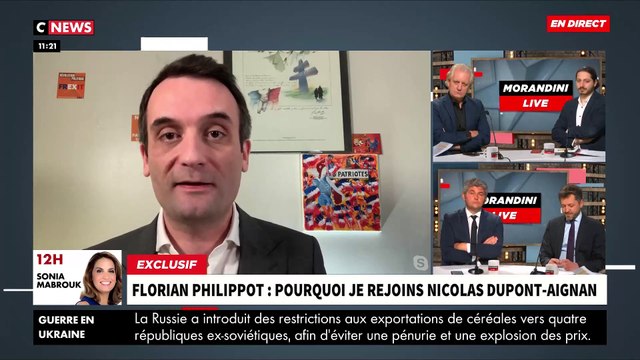 Présidentielle - Florian Philippot révèle dans Morandini Live pourquoi il a décidé de rejoindre Nicolas Dupont-Aignan - VIDEO