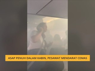 Asap penuh dalam kabin, pesawat mendarat cemas