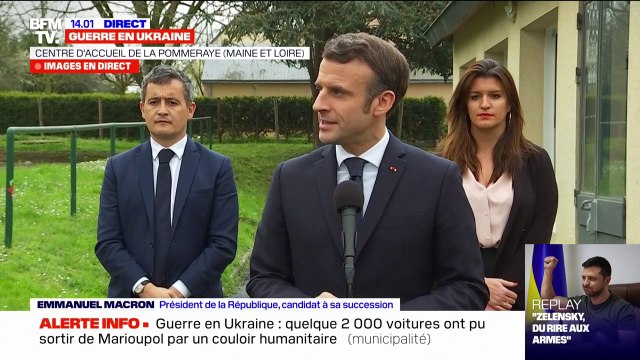 Emmanuel Macron: J'aimerai remercier l'ensemble des travailleurs sociaux qui nous ont accueilli aujourd'hui, c'était très émouvant et très fort d'être à vos côtés