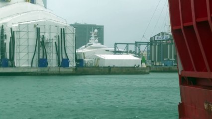 Inmovilizado en Barcelona el yate de un oligarca ruso de 85 metros de eslora