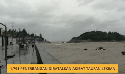 1,791 penerbangan dibatalkan di China akibat taufan lekima