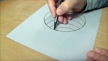 How to Draw 3D Circular Hole - Trick Art on Paper