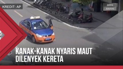 Kanak-kanak nyaris maut dilenyek kereta