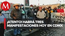 Protestan campesinos de Ciudad Valles en el Zócalo