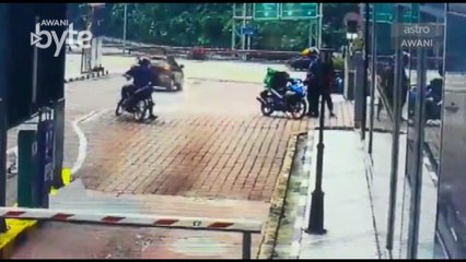 #AWANIByte: Suspek tercicir telefon ketika cuba samun penunggang Grab telah ditahan