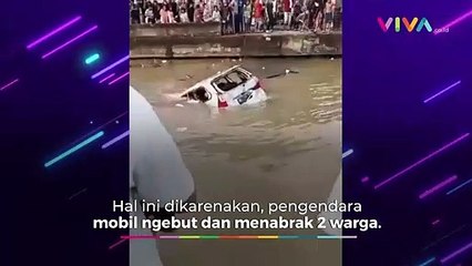 Gegara Ugal-ugalan, Warga Langsung Ceburin Mobil ke Sungai