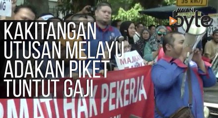 #AWANIByte: Kakitangan Utusan Melayu adakan piket tuntut gaji tertunggak tiga bulan