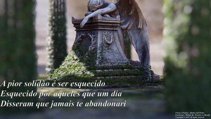A pior solidão é ser esquecido, a tristeza é profunda... [Poesia] [Remake] [Frases e Poemas]