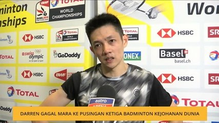 Darren gagal mara ke pusingan ketiga badminton kejohanan dunia