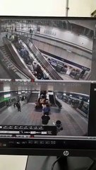 Un escalator s'emballe dans le mauvais sens