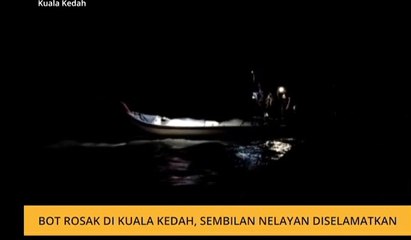 Bot rosak di Kuala Kedah, sembilan nelayan diselamatkan