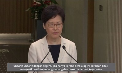 Ketua Eksekutif Hong Kong sedia berdialog dengan penunjuk perasaan