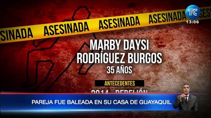 Una pareja fue baleada en su casa de Guayaquil